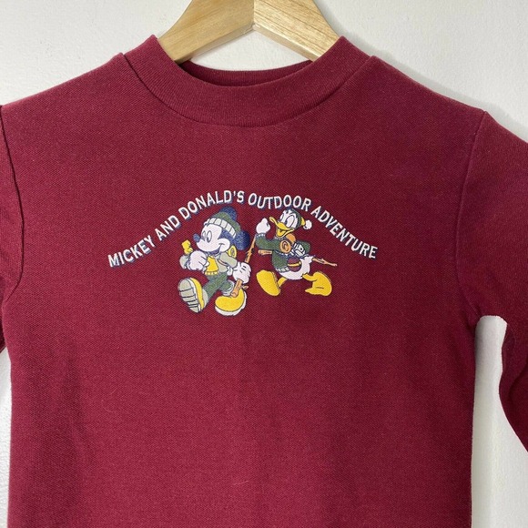 VTG 80's Mickey Mouse Donald Walt Disney Company 4T Toddler Shirt Great Outdoors - Picture 3 of 6